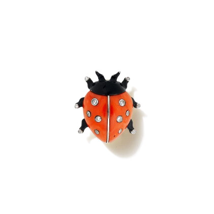 Catalog image of Cartier | Broche corail et émail | Coral and enamel brooch