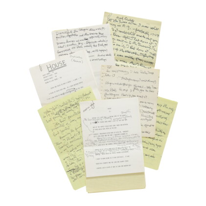 Catalog image of autograph manuscripts with transcripts of various houses and homes including gh…