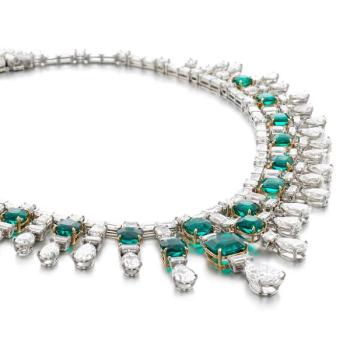 Emerald and Diamond Necklace