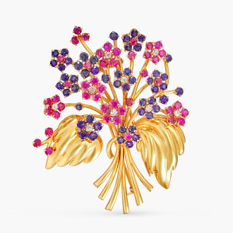 View 1 of Lot 1697: Ruby, Sapphire and Diamond ‘Hawaii’ Brooch, circa 1940s | 梵克雅寶 | 紅寶石 及 藍寶石 配 鑽石 ‘Hawaii’  胸針, 年份約1940