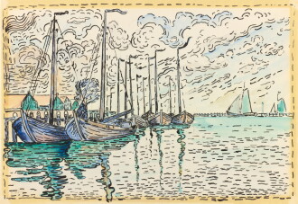 View 1 of Lot 399: Volendam, barques de pêche