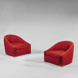 View 1 of Lot 71: Pair of Lounge Chairs