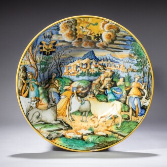 View 1 of Lot 108: Possiblement par Gironimo Tomasi, peut-être atelier de Guido Durantino, avec les armes des Scheuffelin