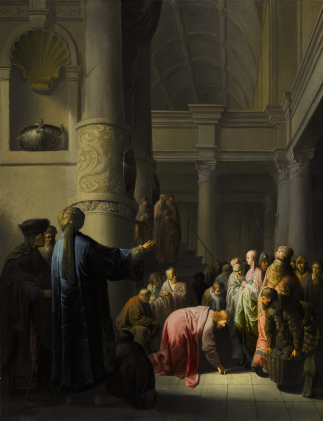 Catalog image of christ and the woman taken in adultery