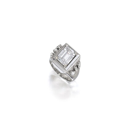Catalog image of diamond ring 4.06卡拉 方形 j色 vs2淨度 鑽石 配 鑽石 戒指
