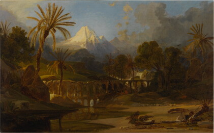 Catalog image of propser marilhat | landscape with palm trees and mountainous vista