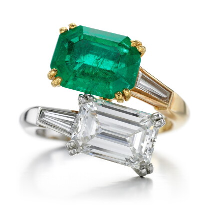 Catalog image of Monture Mauboussin | Emerald and diamond ring