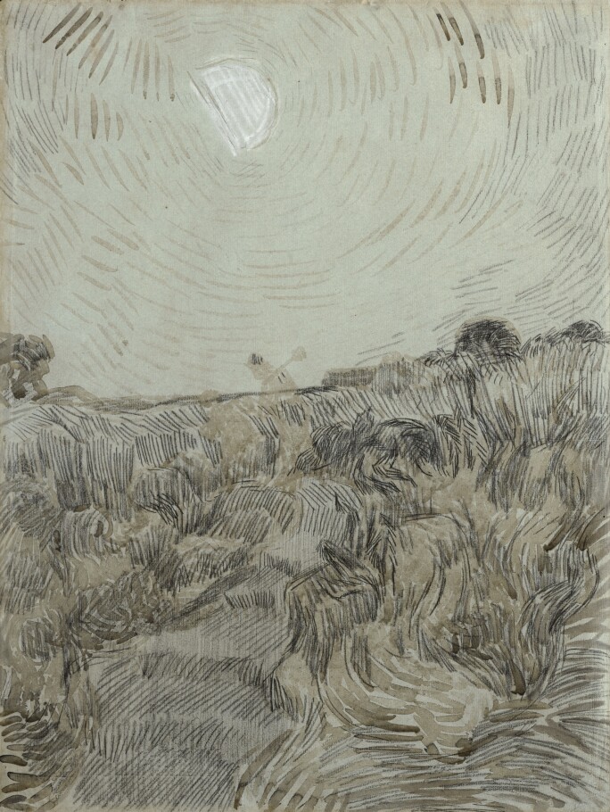 Vincent van Gogh. Evening Landscape with Two Peasants. 1890. Estimate $3,000,000 – 5,000,000.
