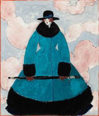 View 1 of Lot 1058: Elégante au manteau