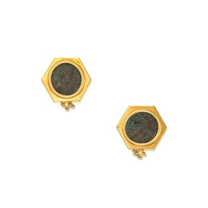 Catalog image of Pair of Gold and Bronze Coin 'Monete' Cufflinks