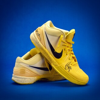 View 1 of Lot 15: Stephen Curry 2025-2026 Game Worn Dual-Signed Nike Kobe 4 Protro 'CHBL' | 48 Points | 12 Three-Pointers | Passed Michael Jordan for Most 40 Point Games After Age of 30