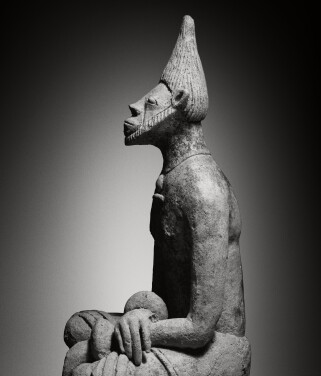 View 1 of Lot 6: Seated Figure, Middle Niger Civilization, Mali