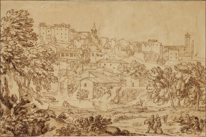 Catalog image of View of an Italian town (Tivoli?)