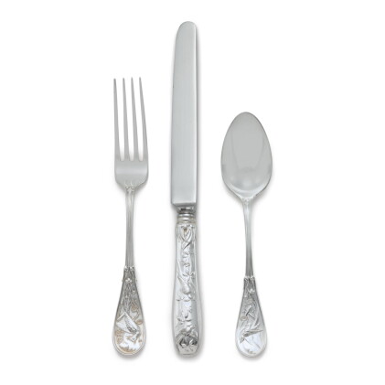 Catalog image of an american silver audubon pattern flatware service, tiffany & co., new york, 2…
