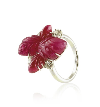 Catalog image of ruby and diamond ring, michele della valle