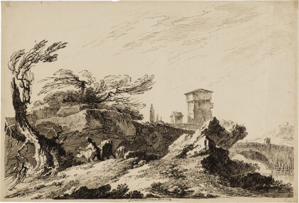 Catalog image of a landscape with herdsman