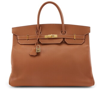 View 1 of Lot 121: Vintage Gold Courchevel Birkin 40 Gold Hardware, 1998