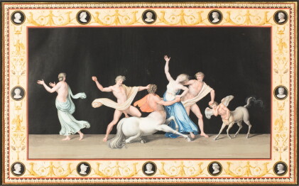 Catalog image of A frieze of Classical figures and Centaurs within a border decorated with grotesques