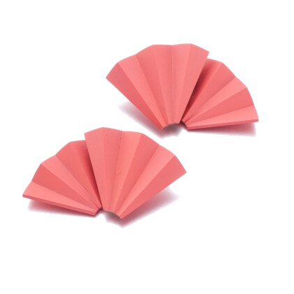 Catalog image of pair of aluminium ear clips, 'fan'