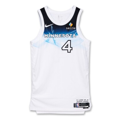 View 1 of Lot 164: Rob Dillingham Minnesota Timberwolves 2024-25 Game Worn City Edition Jersey