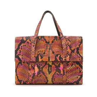View 1 of Lot 48: Multicolor Python Mini CC Flap Tote Silver Hardware, 1997-2000