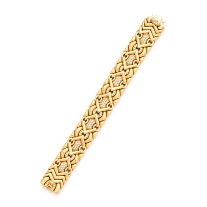 Catalog image of Gold and diamond bracelet, 'Trika'