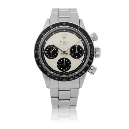 Catalog image of 'paul newman panda' daytona, ref 6263 stainless steel chronograph wristwatch wi…