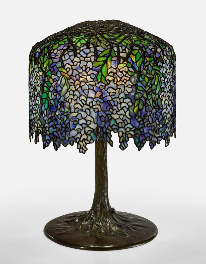 TIFFANY STUDIOS, "WISTERIA" TABLE LAMP, CIRCA 1903. ESTIMATE $450,000 – 600,000.