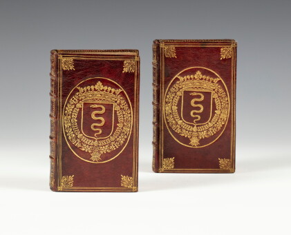 Catalog image of Physica universalis... Paris, Martin, 1669. 2 volumes in-12. Maroquin rouge aux…