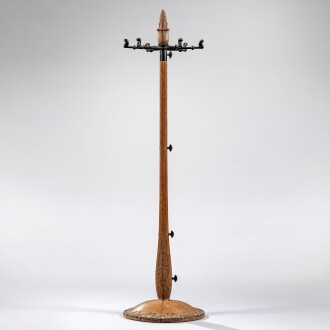 View 1 of Lot 11: A Unique Expandable Coat Rack from Armand-Albert Rateau's Residence, Paris