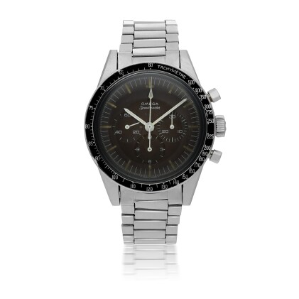 'ED WHITE' SPEEDMASTER, REF 105.003-65 STAINLESS STEEL CHRONOGRAPH WRISTWATCH WITH BRACELET AND TROPICAL DIAL CIRCA 1966