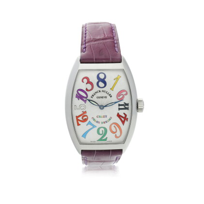 Catalog image of franck muller | reference 7851 ch cintrée curvex 'crazy color dreams' a stainle…