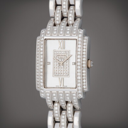 Catalog image of Gondolo, Reference 4825/120G-001 | A white gold and diamond-set bracelet watch …