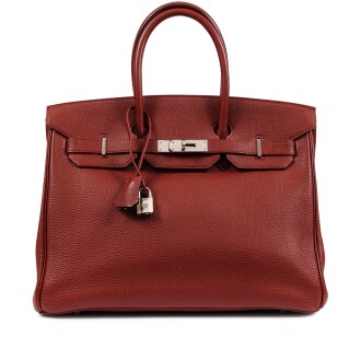 View 1 of Lot 357: Sienne Togo and Chocolat Verso Birkin 35 Palladium Hardware, 2005