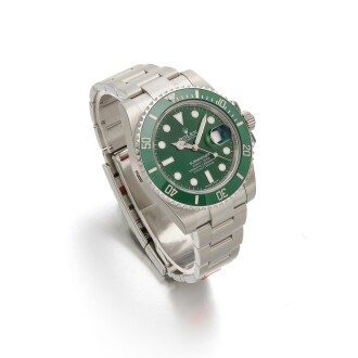 View 1 of Lot 246: 'Hulk' Submariner, Ref. 116610  Stainless steel wristwatch with date and bracelet   Circa 2017