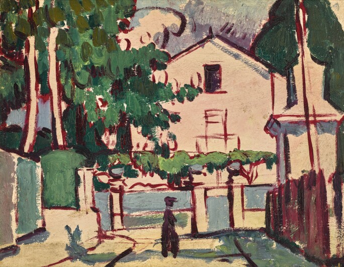 Anne Estelle Rice, Pink House. Estimate £10,000-15,000.