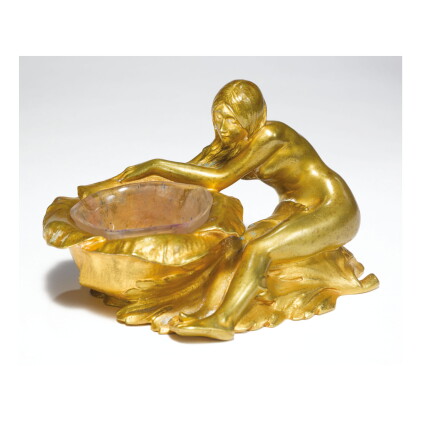 Catalog image of maurice bouval | "femme au pavot" salt cellar