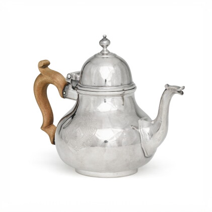 Catalog image of A George I silver teapot, Abraham Buteux, London, 1721