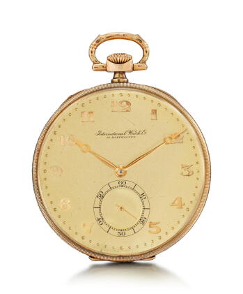 Catalog image of international watch co. | a yellow gold openface watch, circa 1910