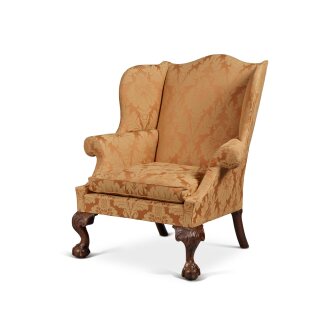 View 1 of Lot 42: A Very Fine and Rare Chippendale Carved Mahogany Easy Chair, Philadelphia, Pennsylvania, Circa 1770