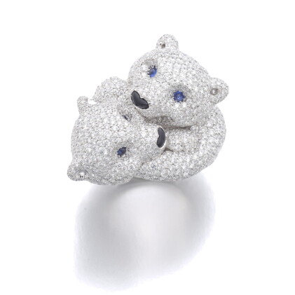 Catalog image of diamond ring, ' deux ours' from highlights from the red carpet 2020