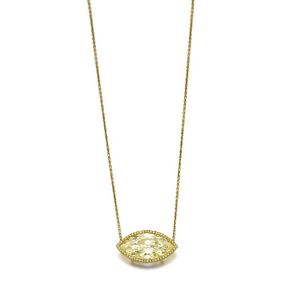 Fancy yellow diamond necklace, Fred Leighton
