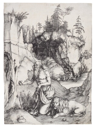 Catalog image of St. Jerome Penitent in the Wilderness (B. 61; M., Holl. 57)