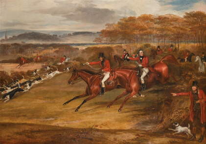 Catalog image of General Henry Wyndham and Lord William Osborne going away from Raffling Woods i…