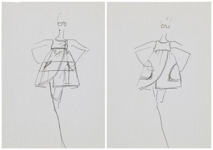 Catalog image of Two original sketches for fashion | Deux croquis de mode originaux