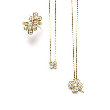 Catalog image of van cleef & arpels | group of diamond jewellery 梵克雅寶 | 鑽石珠寶首飾