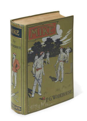 Catalog image of wodehouse, collection of 112 volumes (and one loose dust-jacket), mostly reprints