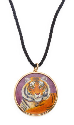 Catalog image of painted ruby pendant-necklace, michele della valle