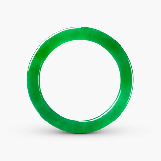 View 1 of Lot 1637: Jadeite Bangle | 天然「緬甸」翡翠 手鐲