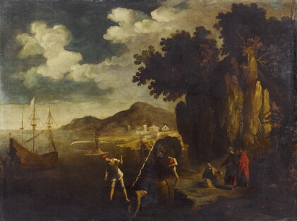 Catalog image of a costal landscape with the calling of saint peter